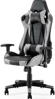 Sunon Gaming Chair,Faux Leather Computer Chair with Lumbar Support,Height Adjustable Gaming Chair with 360°- Swivel Seat and Headrest for Office or Gaming - Black & Blue 