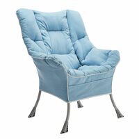 Solimo Convy High Back Sofa Chair (Metal, Blue) [Location Specific]