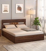 Yumako Queen Size Bed in Walnut Finish