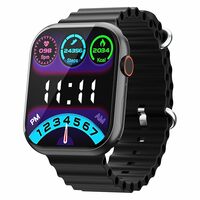 Kratos SW19 Ultra Max Smartwatch with Advanced BT Calling, 2.01" HD Display, Functional Crown, SpO2, Heart Rate Monitoring, 50+ Sports Mode, 200+ Watch Faces, Wireless Charging, IP67 Rating (Black)