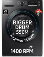 SAMSUNG 9 kg Fully Automatic Front Load Washing Machine Black  (WW90T4040CB1TL)