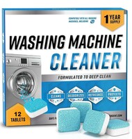 Washing Machine Cleaner Descaler - Deep Cleaning Tablets For HE Front Loader & Top Load Washer, Clean Inside Drum And Laundry Tub Seal (Washing Machine Cleaner (12)