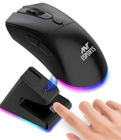 Ant Esports GM900 Pro 3 in1Rechargeable Wireless + BT + Wired Gaming Mouse with Charging Dock RGB - New Version 2024 - High-Precision Sensor and Long-Lasting Battery - Up to 4800 DP