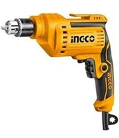 INGCO Electric Drill Machine, Power Drill, Corded Electric Drill, 500W | 3300RMP | 10 millimeters Capacity Impact Drill Power Drill, Froward/Reverse Switch, Variable Speed, Yellow and Black