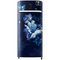 SAMSUNG 215 Litres 3 Star Direct Cool Single Door Refrigerator with Antibacterial Gasket (RR23D2E23UZHL, Midnight Blossom Blue)