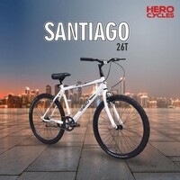 Hero Sprint Men's Frame Santiago 26T SS Hybrid Bike (White, 18 Inches, SSAN26WHWH01HM)