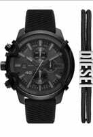 (lowest) Diesel griffred black analog watch for men 