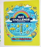 Bajaj Finserv Quiz challenge Monsoon : Win 50 bajaj coin