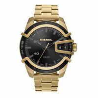 Diesel Caged Analog Black Dial Men's Watch-DZ1949