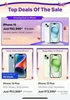 iPhone 15 at 62999 on Flipkart goat sale