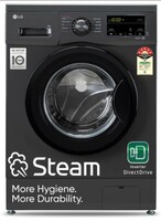  LG 9 kg 5 Star with Steam, Inverter Direct Drive, 6 Motion Direct Drive, Touch Panel and 1400 RPM Fully Automatic Front Load Washing Machine with In-built Heater Black on Flipkart