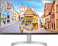 LG Electronics 60 cm/24 inches Full HD IPS 1920 x 1080 Pixels LCD Monitor, Inbuilt Speaker, HDMI x 2, VGA Port, 75 Hz Refresh Rate, AMD Freesync, 3 Side Borderless Slim Design - 24ML600S-W (White)