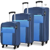 Safari Soft Body Set of 3 Luggage 4 Wheels at ₹3,849 
