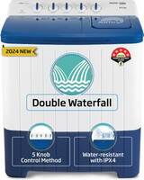 Voltas Beko 8 kg Semi Automatic Top Load Washing Machine Blue, White  (WTT80UHA/OK5I0I0W01)