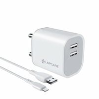2.4A / 12W Dual USB Port 5V/2.4A Wall Charger with 1M Type-C Cable
