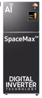 SAMSUNG 415 L Frost Free Double Door 2 Star Refrigerator  (Black caviar matt/pet, RT45CG662BB1TL)