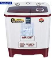 MarQ by Flipkart 6 kg 5 Star Rating Innowash Range Semi Automatic Top Load Washing Machine White, Maroon