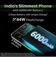 iQOO Z9x 5G (Storm Grey, 4GB RAM, 128GB Storage) | Snapdragon 6 Gen 1 with 560K+ AnTuTu Score | 6000 mAh Battery with 7.99mm Slim design | 44W FlashCharge