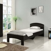 Spacewood Nobel Single Size Engineered Wood Bed (Particle Board - Natural Wenge)