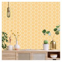 Kayra Decor Hexagon Stencils for Wall Painting - Pack of 1, 16 inch x 24 inch - (KHS282)