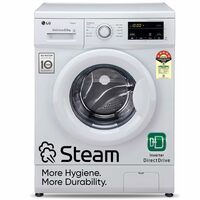 LG 6.5 Kg, 5 Star, Direct Drive Technology, Steam Wash, 6 motion DD, Smart Diagnosis, Fully Automatic Front Load Washing Machine