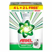Ariel Front Load Liquid Detergent, 4 Ltr + 2 Ltr free