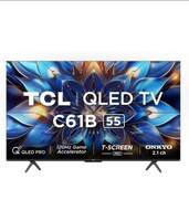 TCL 139 cm (55 inches) 4K Ultra HD Smart QLED Google TV 55C61B (Black)