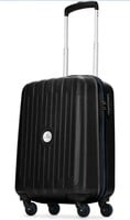 Aristocrat Armstrong Cabin 55 Cm(Small) 4 Wheels Trolley Bags for Travel Hard Case Luggage, Lightweight Bag with Combination lock (Black)