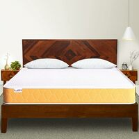 SleepX Dual Comfort Mattress 6 inch Queen Bed Size, High Density (HD) Foam- Medium Soft & Hard (Orange, 72x60x6 Inches)