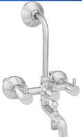 Amazon Brand - Solimo Wall Mixer 3 in 1, Wall-Mounted, Brass with Chrome Finish