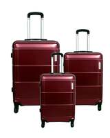 VIP Aristocrat Sleek Hard Body Set Of 3 Luggage Small, Medium, Large (56 Cm + 67 Cm + 78 Cm) Polycarbonate Unbreakable 360 Degree Rotation 4 Wheels Suitcase (Red)