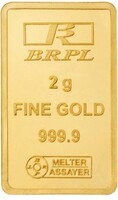 Bangalore Refinery 2 g Bar 24 (9999) K 2 g Gold Bar (IDFC CC)