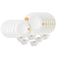 Cello Opalware Dazzle Livid Lilac Dinner Set, 18 Units, White Apply ₹200 coupon