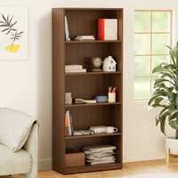 Amazon Brand - Solimo Pavo Engineered Wood Bookcase with 5 Shelves (Walnut) Apply 2% coupon 