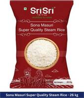 Sri Sri Tattva Sona Masuri Super Quality Sona Masoori Rice (Full Grain, Steam) (26 kg)