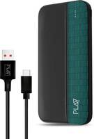 PLAY 10000 mAh 22.5 W Power Bank  (Black-Teal, Lithium Polymer, Fast Charging, Power Delivery 3.0, Quick Charge 3.0 for Laptop, Mobile)