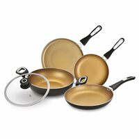 Bergner Optimum Aluminium 3-Layer Non-Stick 5 Pcs Cookware Set - 28cm Tawa
