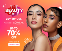 The Beauty Sale  - Upto 70% off + Buy More Save More & Extra Coupon Discount on Some Items