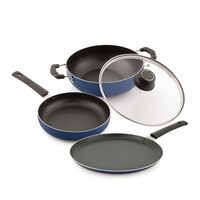 Attro Aluminium Imperial 4Pcs Non Stick Combo Kitchen Induction and Gas Compatible Cookware Set