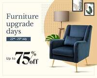 Furniture upgrade days up to 75% off + 10% off on SBI cards