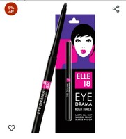 LAKMÉ Elle 18 Eye Drama Bold Black Pencil Kajal 0.35 G, Matte Finish Kajal Black, Waterproof, Smudge Proof & Long Lasting Kajal With Matte Finish

