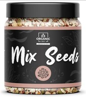 Organic Box 100% Natural Premium 5 in 1 Mix Seeds + Raisins for Eating (Pumkin Chia Sunflower Flax Seed + Raisin) | Mix Seeds | Diet Snacks - 400gm - Diwali Gift Pack