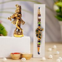 Rakhi Gift for Brother with Gift Combo Set, Lord Krishna Idol with Rakhi Gift for Brother Boy Bhaiya Men Kids, Rakhis for Rakshabandhan