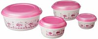 Aristo Supreme Plastic Storage Container Set Of 4, Color May Vary (Capacity - 350-650 - 1300-2500 ml)
