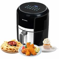 Faber 4L 1350W Digital Air Fryer| Fry, Bake, Roast, Toast, Defrost, Grill & Reheat| 85% Less Oil, 360° Air Cooking| 12-Preset Menu, LED Display, Touch Control, Non-Stick Pan, (Black)| FAF 4.0L AS BK