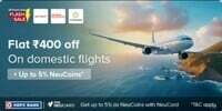 TataNeu - Flat 400 Off on Domestic Flights 