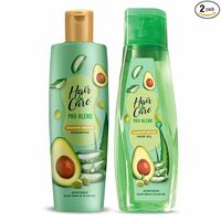 Hair & Care Pro Blend Damage Repair Hair Shampoo+Oil Combo (300ml+300ml) with Avocado, Aloe Vera and Olive Oil