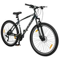 Geekay Landao 27.5T 21 Speed Shimano ACERA Gears with Lock-in Lockout Suspension, Dual Disc Brakes Mountain Bike for Men (Gunmetal Grey, 12+ Years, 27.5 x 2.40, 18.5 Inches Frame)