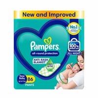 Pampers All round Protection Pants, New Born/Extra Small (NB/XS) Size, 86 Count