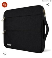 Dyazo Water Resistant Laptop Sleeve/Case Cover for 15 Inches,15.6 Inch Laptops & Notebook (Black)
